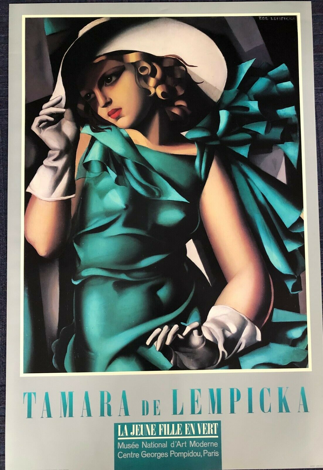 La Jeune Fille En Vert By Tamara De Lempicka 62cm X 91cm la-jeune-fille-en-vert-by-tamara-de-lempicka-62cm-x-91cm