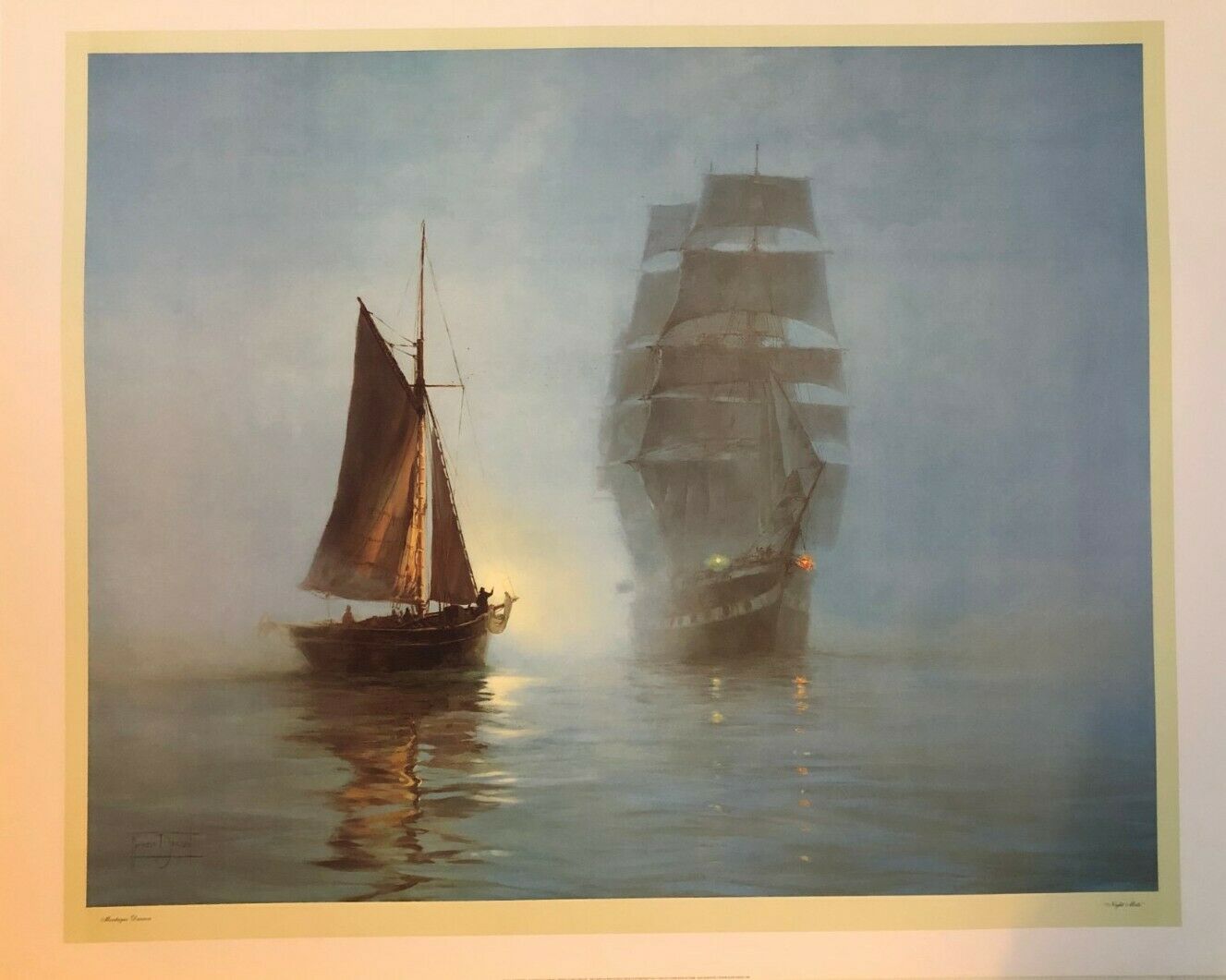 Night Mists by Montague Dawson (Museum Print, 89cm x 71.5cm)