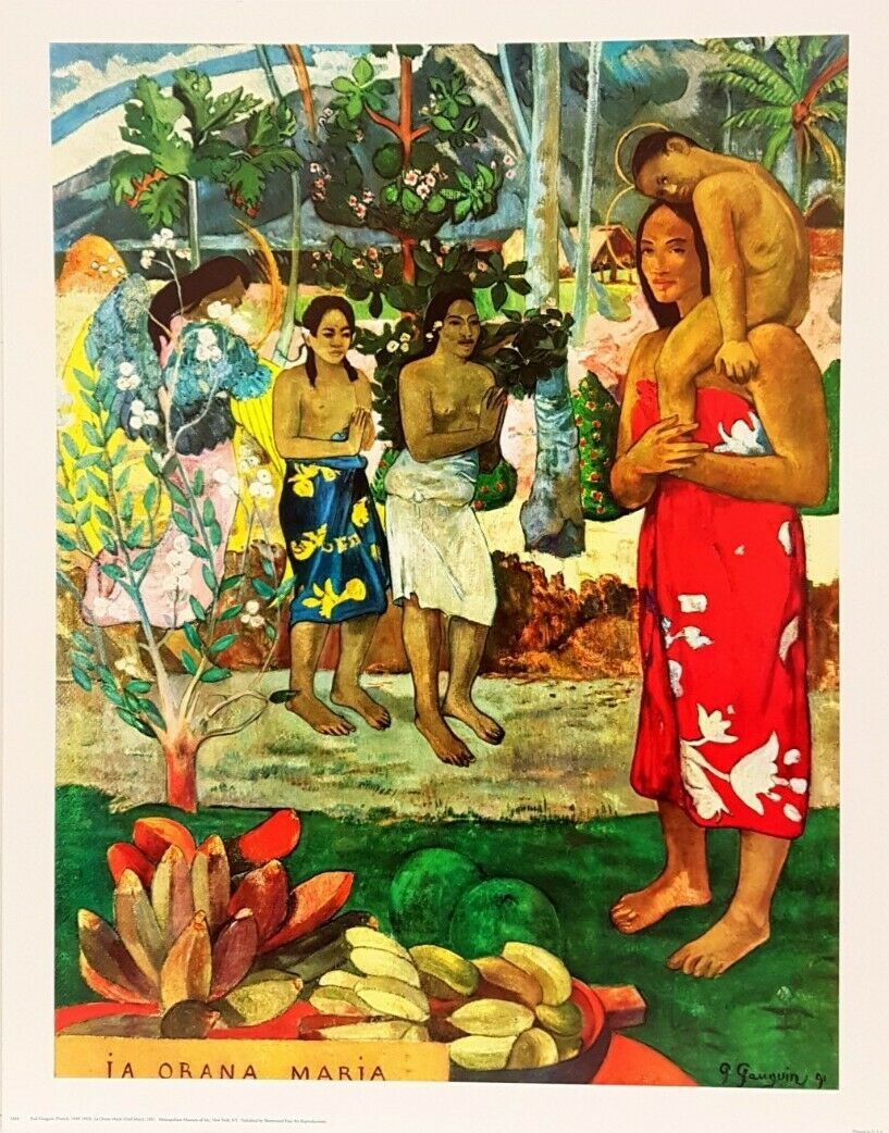 La Orana Maria (Hail Mary) by Paul Gauguin (Museum Print, 56cm x 71cm)