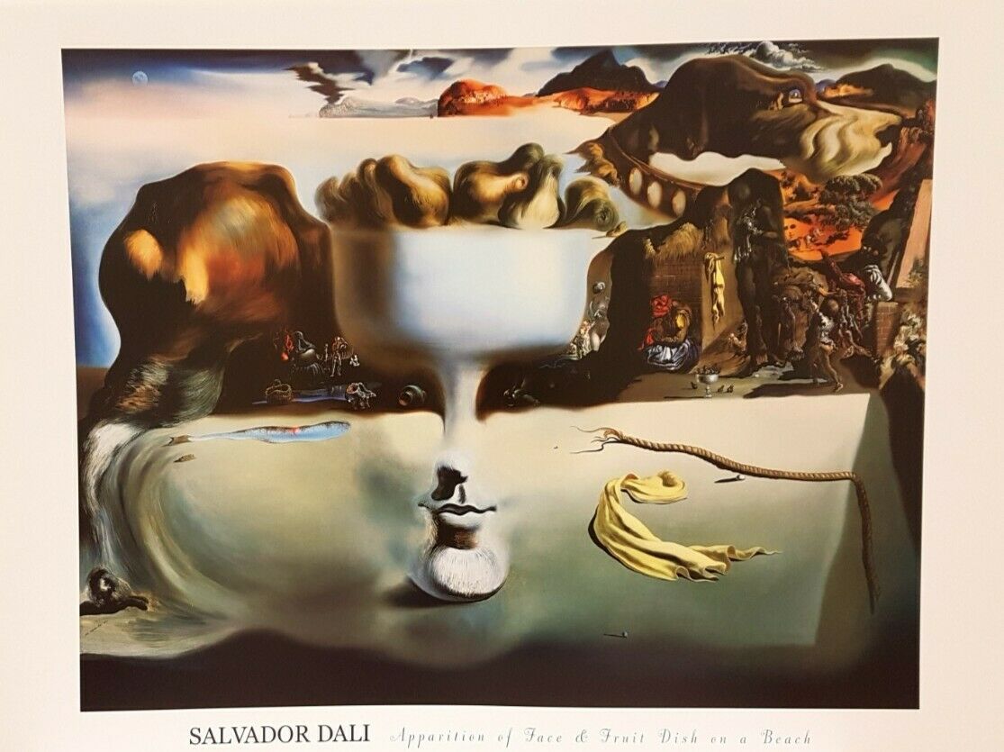 Apparition Of A Face And A Fruit Dish By Salvador Dali (Museum Print, 80 x 60)