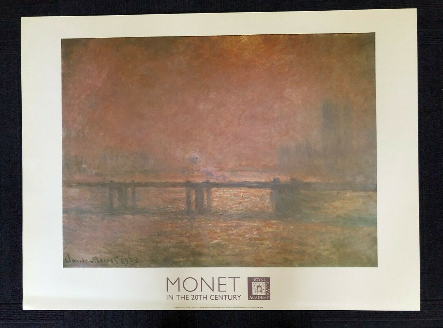 The Thames at Charring Cross By Claude Monet (80cm x 60cm)