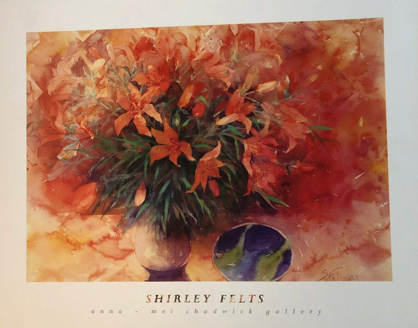 Tigerlilies by Shirley Felts (Museum Print, 50cm x 40cm)