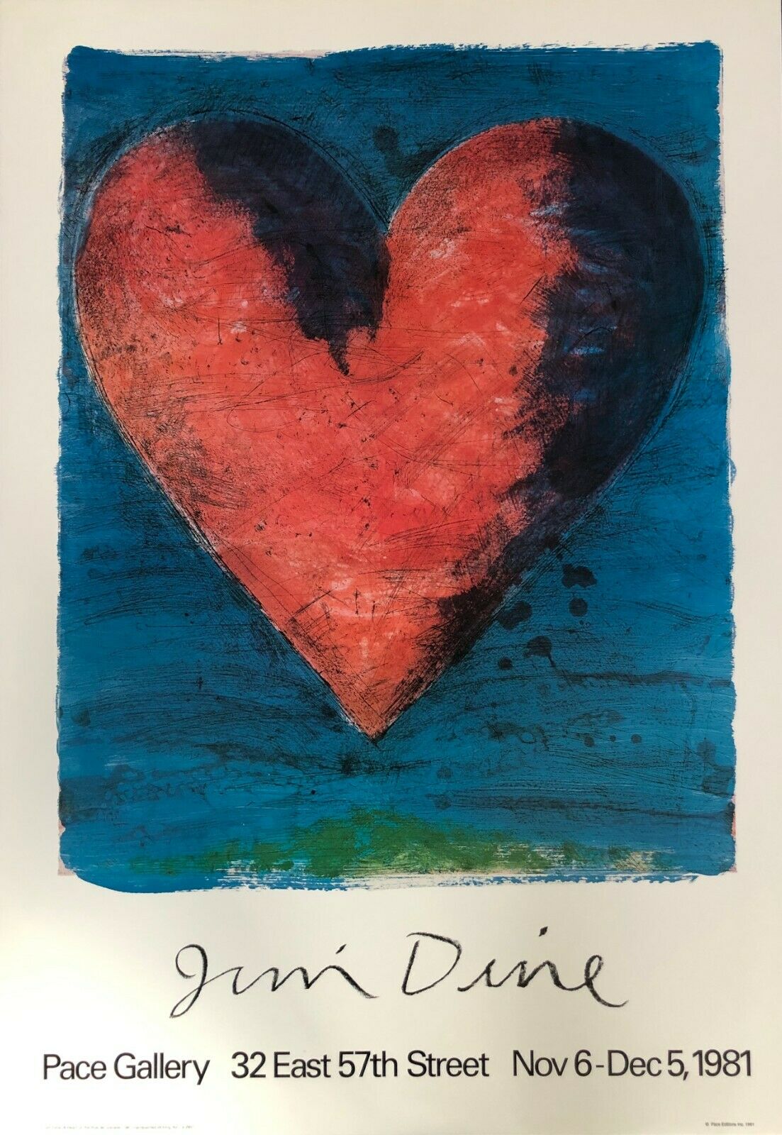 A Heart on the Rue de Grenelle by Jim Dine (63.5cm x 91.5cm)