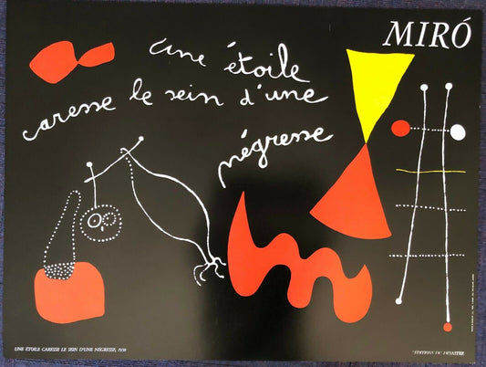 Une Etoile Caresse Seind'ure Negresse by Juan Miro (80cm x 60cm)