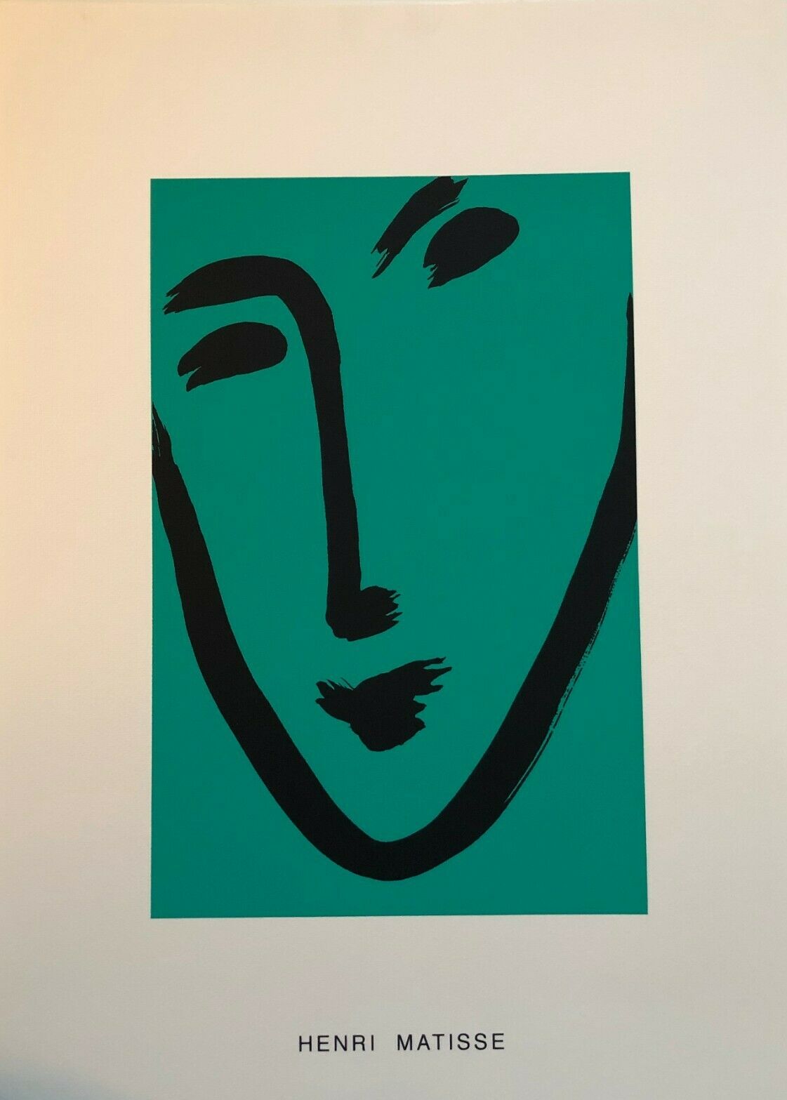 Viso Maschera [Green] by Henri Matisse (Silk Litho Print, 50cm x 70cm)