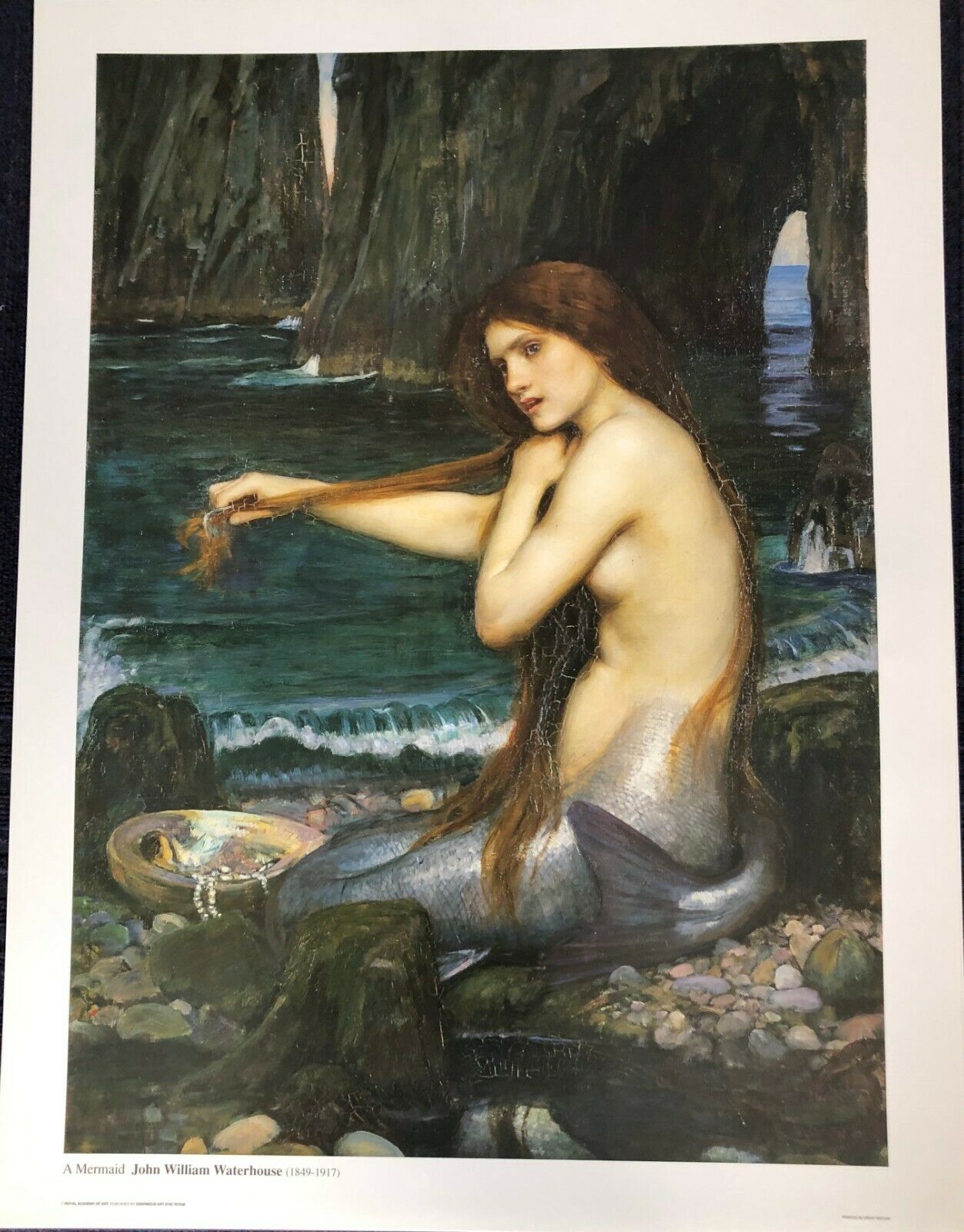 A Mermaid by John William Waterhouse (Art Print, 60cm x 80cm)