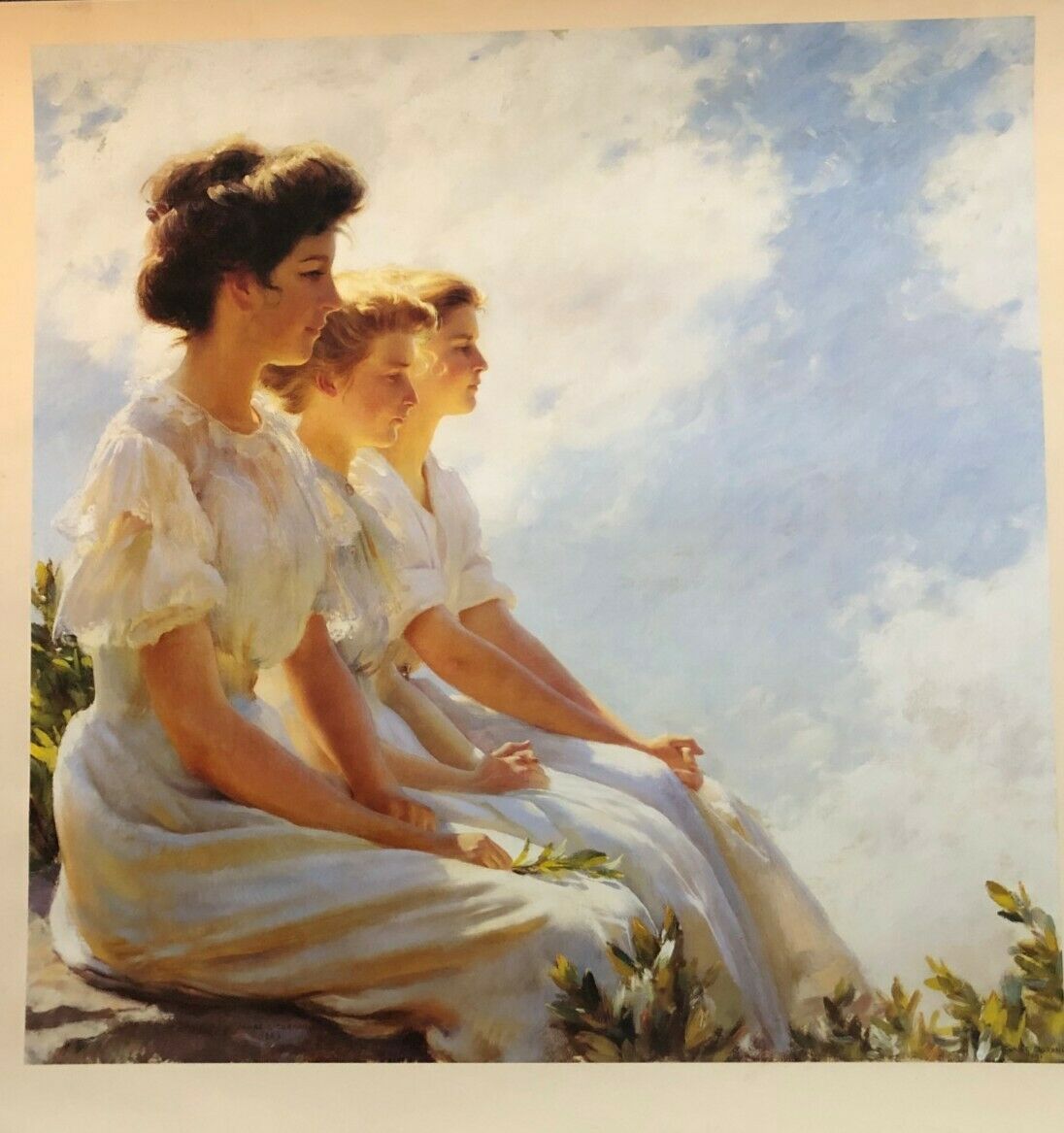 On The Heights by Charles C. Curran (Museum Print, 63cm x 64.5cm)