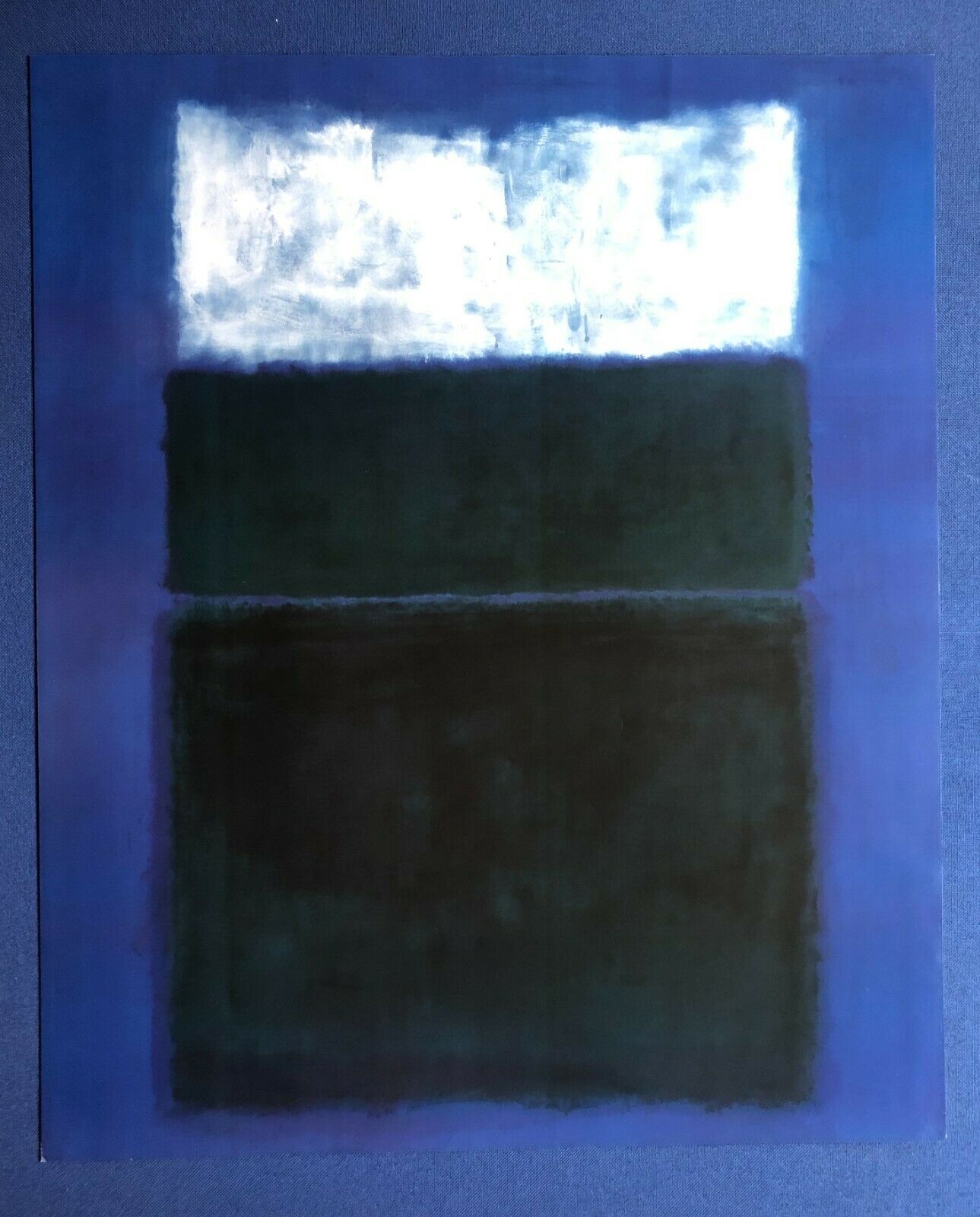 Untitled (White and Black over Blue) by Mark Rothko - 90cm x 109cm