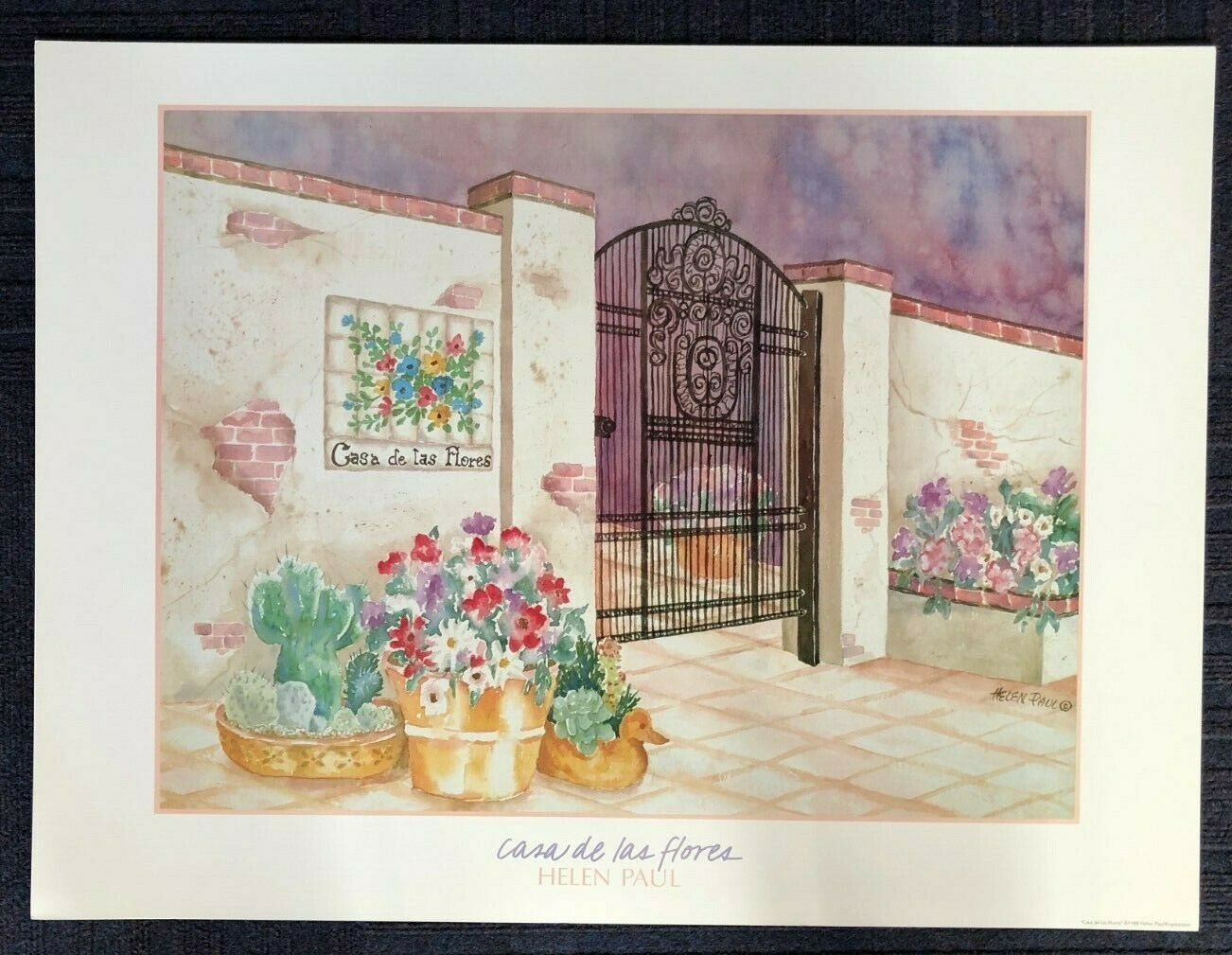 Casa De La Flores by Helen Paul (62cm x 49.5cm)