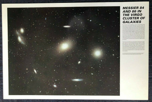 Messier 84 and 86 in the Virgo Cluster of Galaxies (60.5cm x 91.5cm)