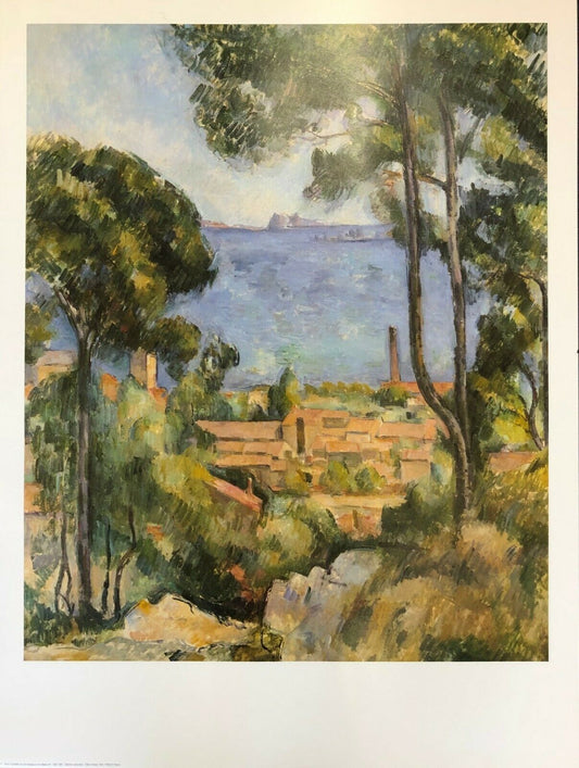 Vue de l'Estaque et du Chateau d'lf by Paul Cezanne (80cm x 60cm)