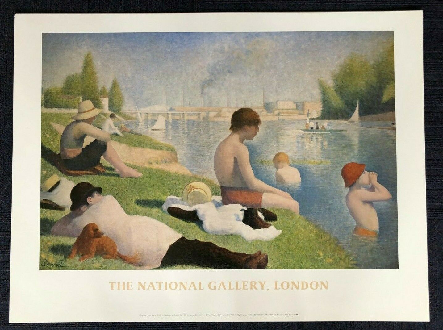 Bathers at Asnières by Georges Seurat (80.5cm x 60cm)