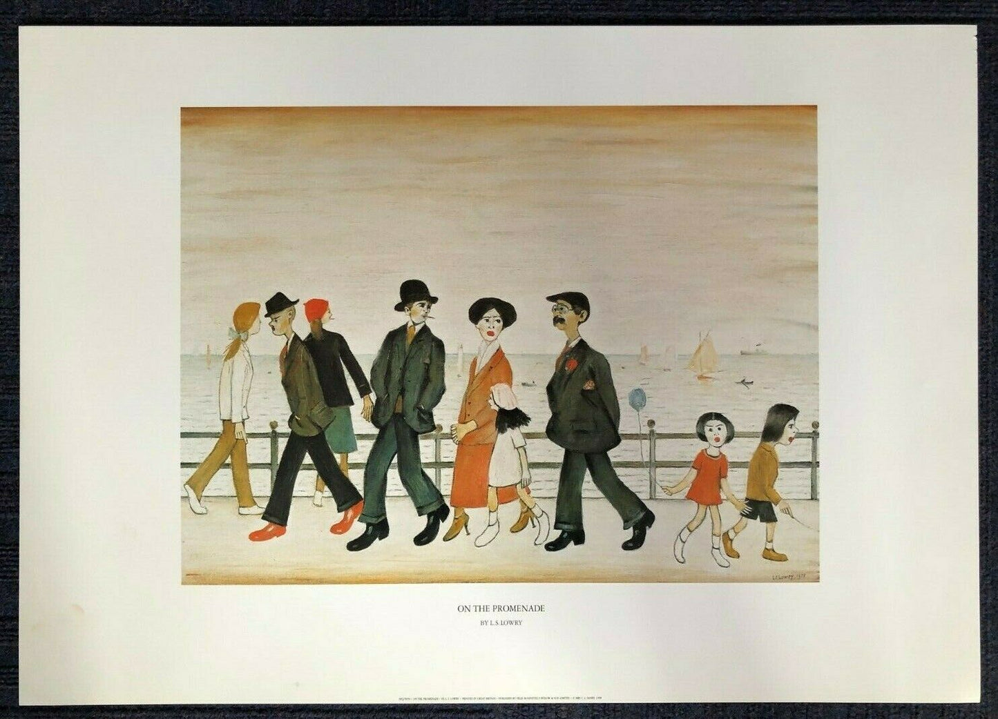 On The Promenade by Lawrence Stephen Lowry (70cm x 50cm)