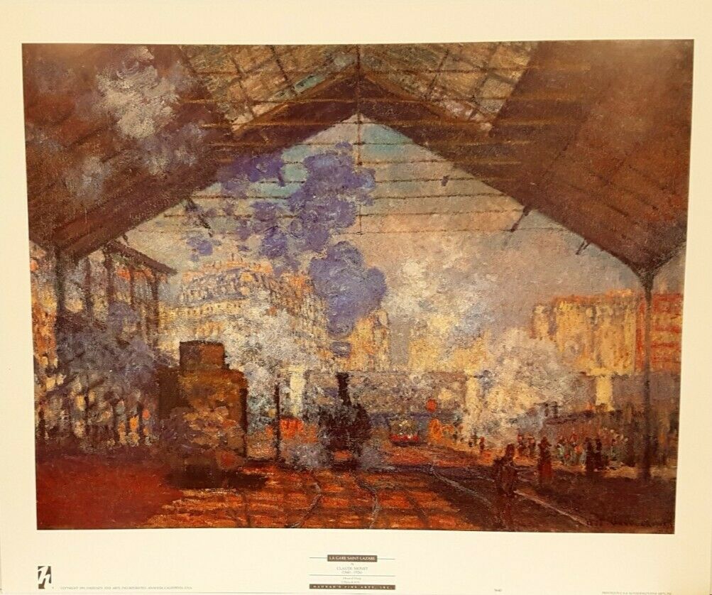 La Gare St. Lazare by Claude Monet (Museum Art Print, 67.5cm x 55.5cm)