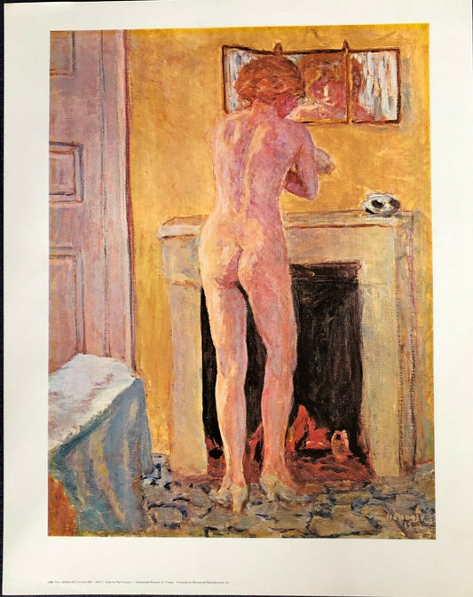 Nude at the Fireplace by Pierre Bonnard (58cm x 72.5cm)