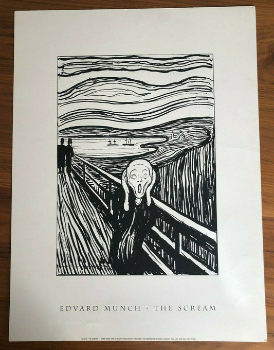 The Scream (Monochrome) by Edward Munch (45.5cm x 61cm)