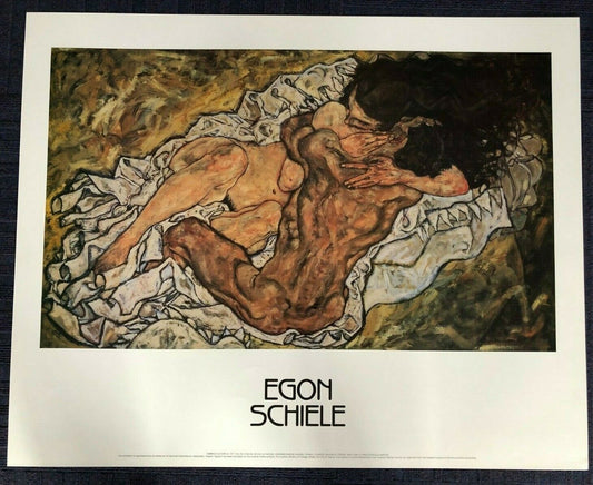 Embrace [Lovers II] by Egon Schiele (76cm x 61cm)