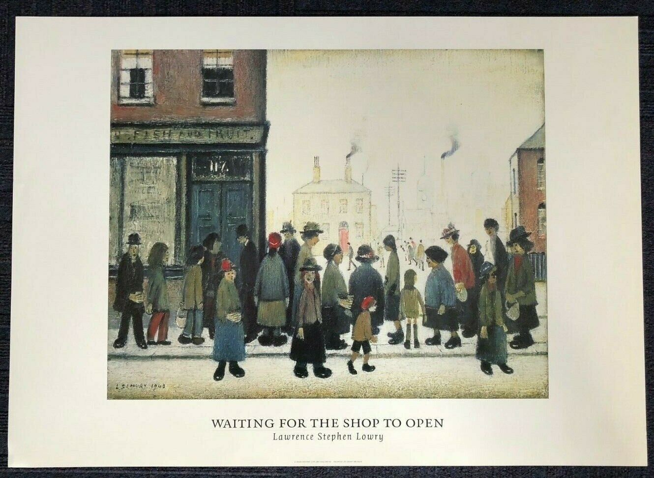 Waiting for the Shop to Open by Lawrence Stephen Lowry