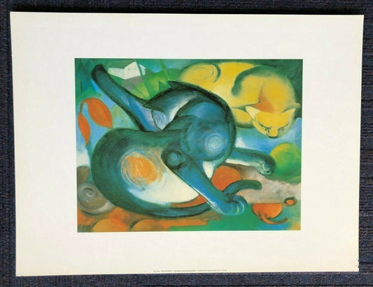 Two Cats by Franz Marc (40cm x 30cm)