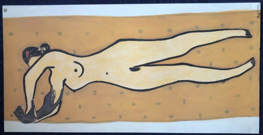 Nude With a Cat by Sanyu (100cm x 52cm)