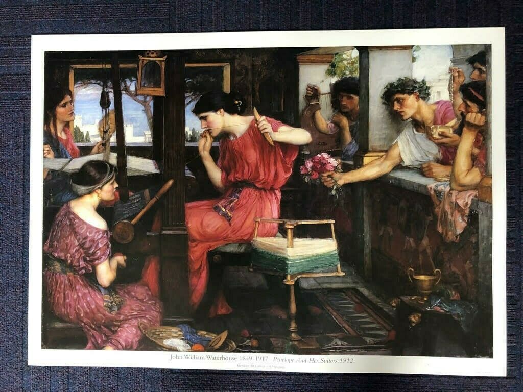 Penelope and Her Suitors by John William Waterhouse (70cm x 50cm)