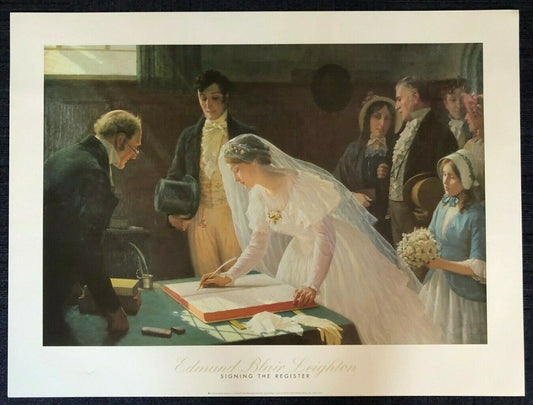 Signing the Register by Edmund Blair Leghton (80cm x 60cm)