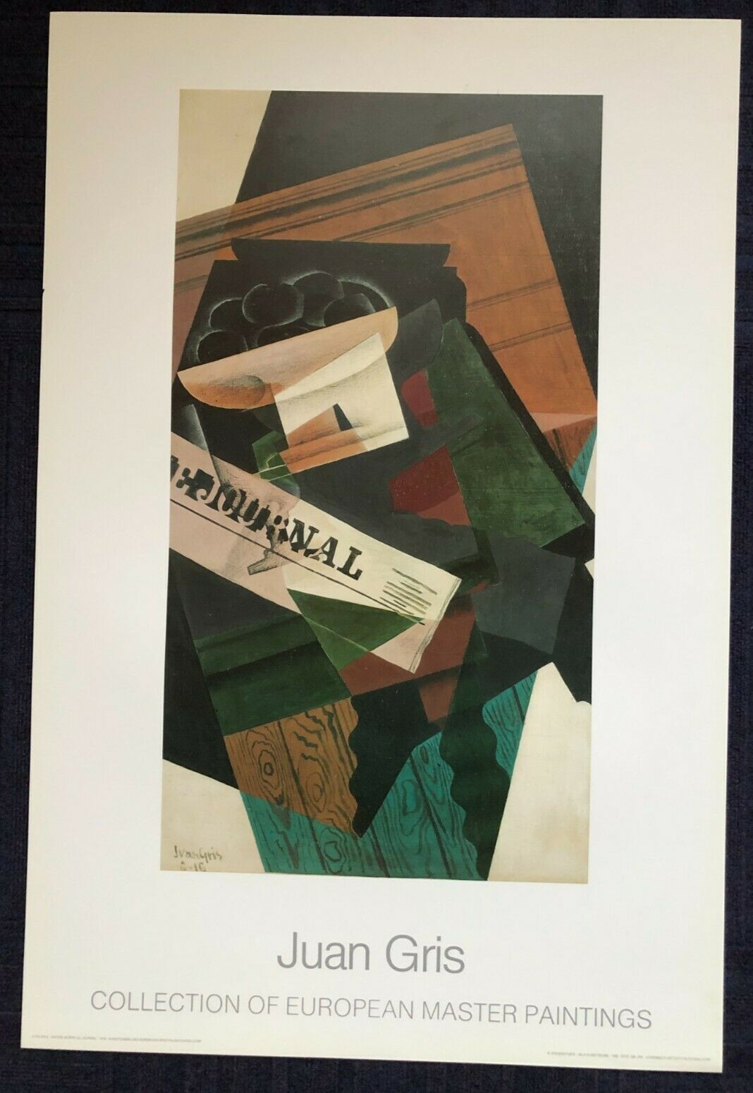 Nature Morte Au Journal by Juan Gris (60.5cm x 90cm)