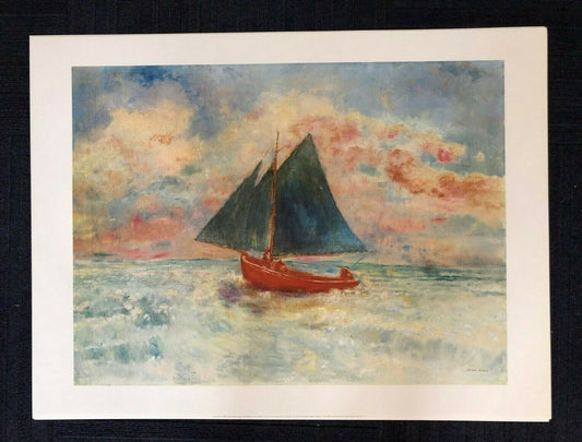 The Red Boat by Odilon Redon (Classic Art Print, 80cm x 60cm)