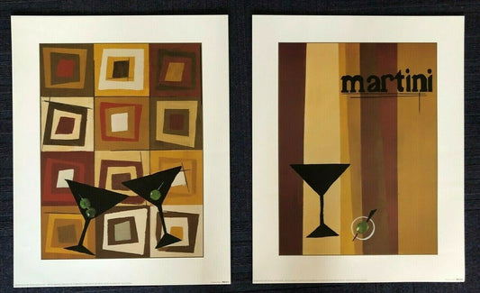 Groovy Martini I & II Set by Celeste Peters (40cm x 50cm)