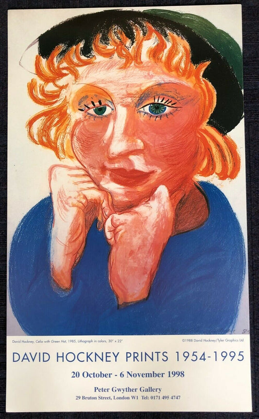 Celia with Green Hat by David Hockney (42cm x 71cm)