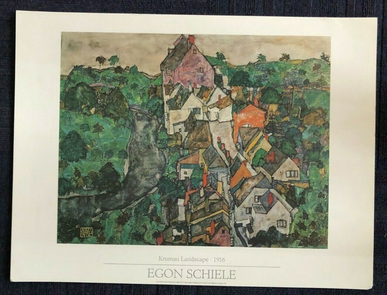 Krumau Landscape by Egon Schiele (60cm x 45.5cm)