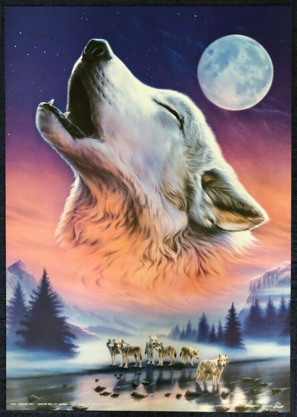 Howling Wolf by Andrew Farley (42cm x 59cm)