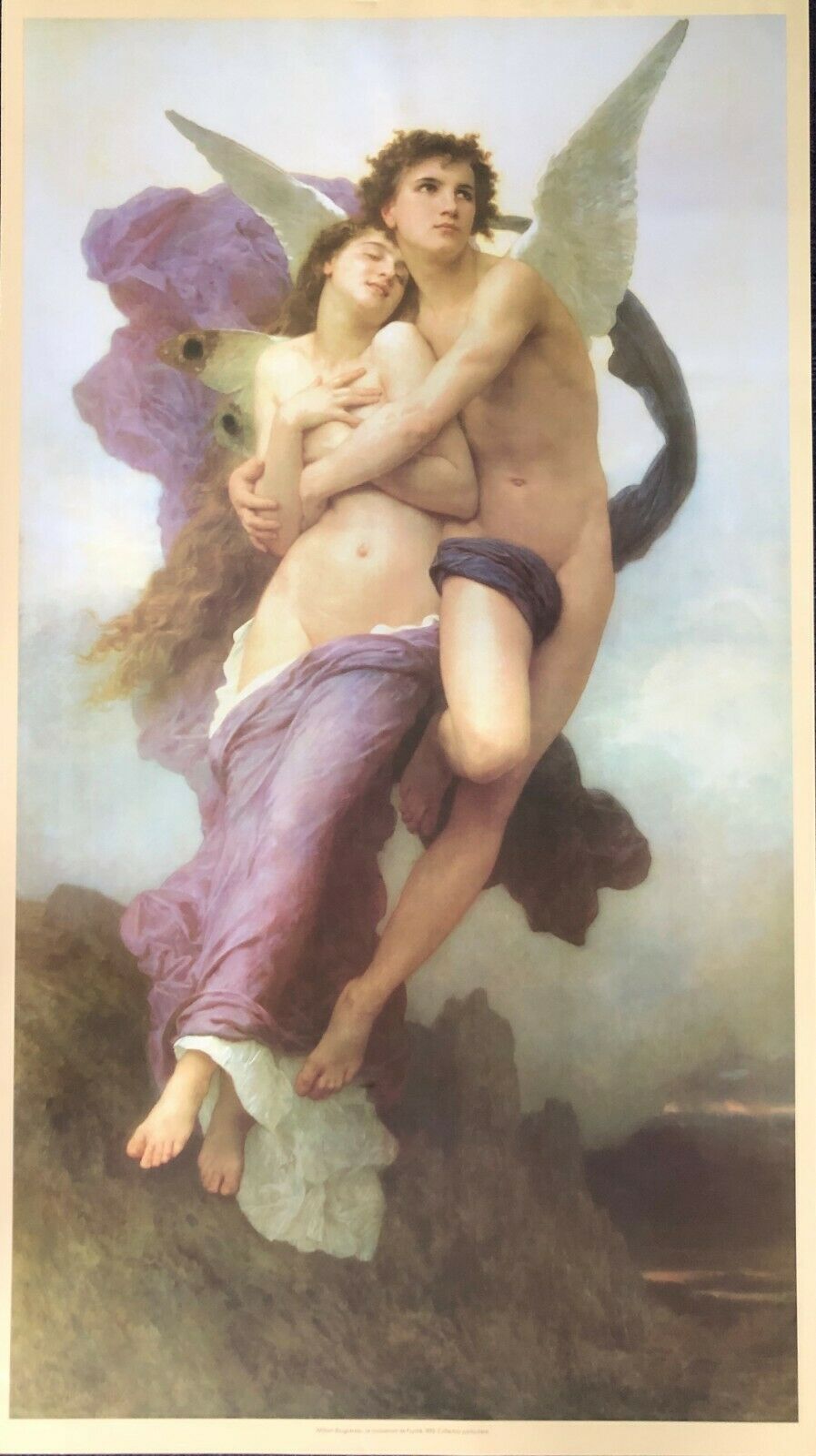 Le Ravissement De Psyche by William Adolf Bourgereau (51.5cm x 94cm)