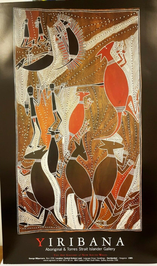 Gartjambal - Kangaroo, 1985 by George Milpurrurru (61cm x 99cm)