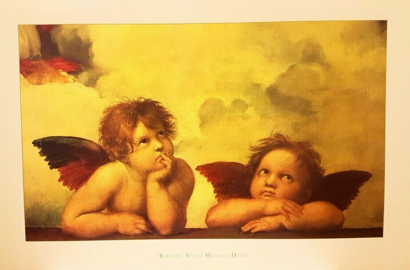 Sistine Madonna [Detail] by Raphael (Colour Art Print, 91cm x 61cm)