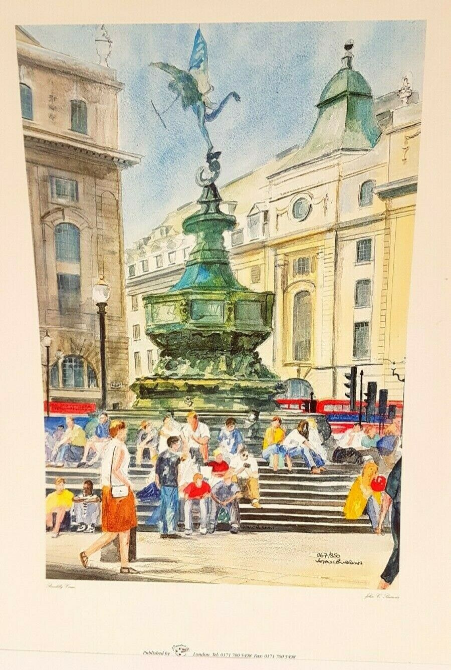 Piccadilly Circus by John C. Burrows (Signed Edition, 30cm x 40cm)