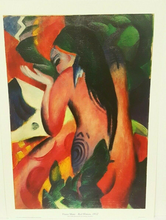 The Red Woman by Franz Marc (Museum Print, Lithograph Print, 50cm x 70cm)