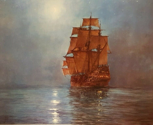 The Crescent Moon by Montague Dawson (Museum Print, 84cm x 67.5cm)