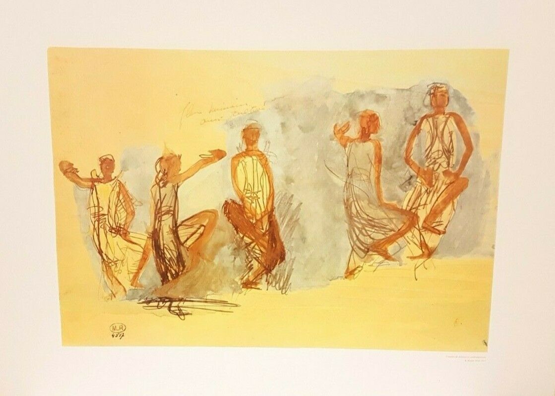 The Five Studies of Cambodian Dancers by Auguste Rodin (Art Print, 80cm x 60cm)