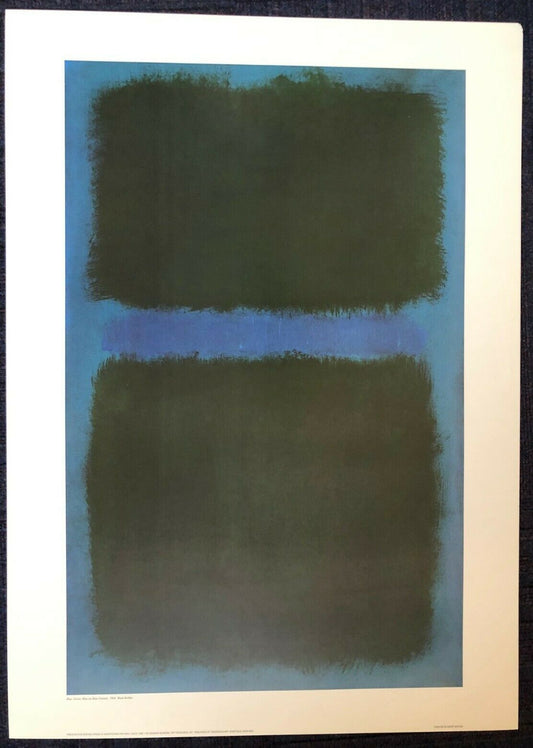 Blue, Green, Blue on Blue Ground by Mark Rothko (Museum Print, 50cm x 70cm)