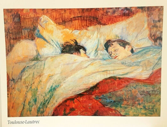 Untitled [Sleeping in Bed] by Henri de Toulouse Lautrec (77.5cm x 60.5cm)