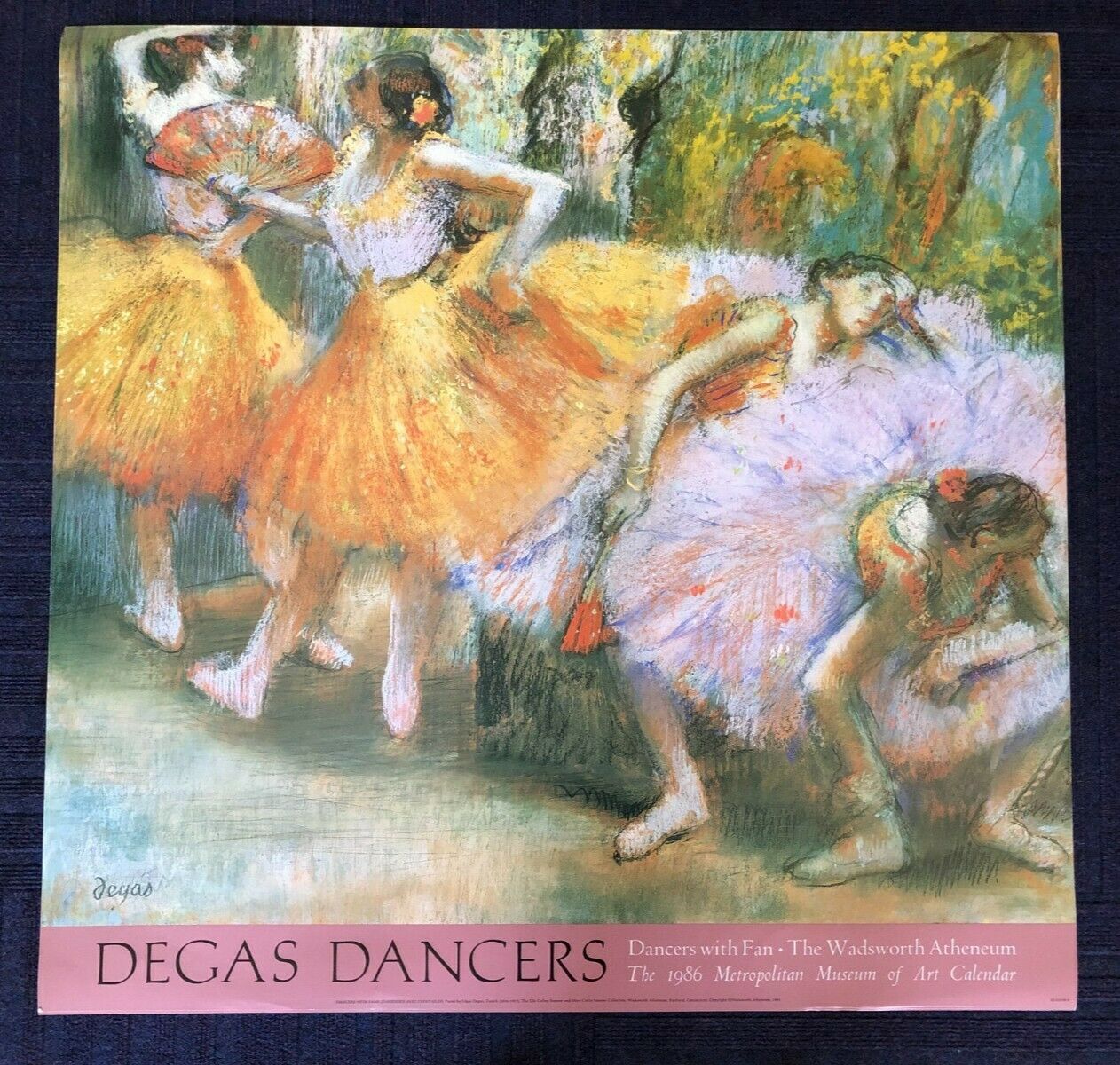 Dancers with Fans by Edgar Degas (79cm x 77cm)