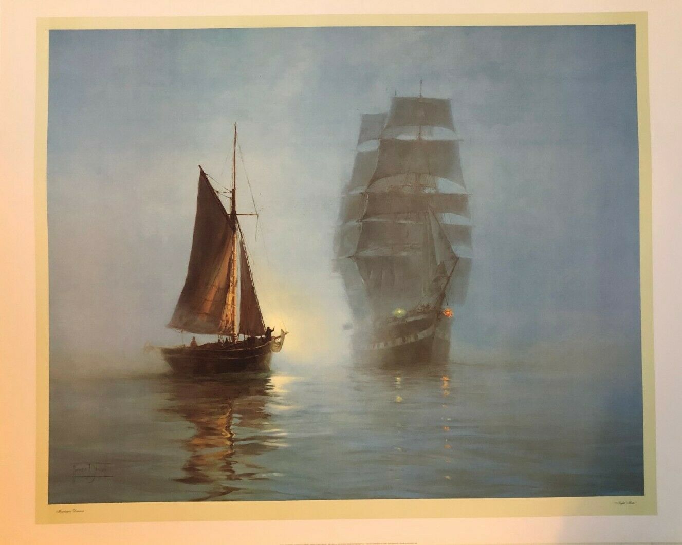 Night Mists by Montague Dawson (Museum Print, 89cm x 71.5cm)